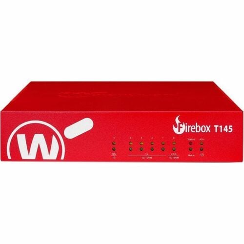 WatchGuard Firebox T145 Network Security/Firewall Appliance - Policy Management - 5 Port - 2.5 Gigabit Ethernet, Gigabit E