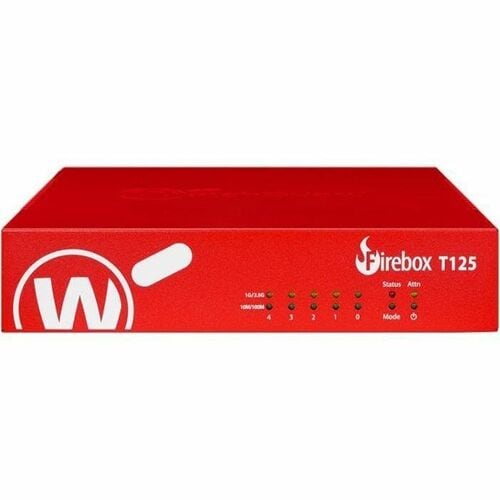 WatchGuard Firebox T125 Network Security/Firewall Appliance - Policy Management - 5 Port - 2.5 Gigabit Ethernet, Gigabit E