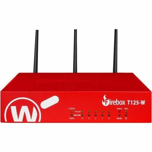 WatchGuard Firebox T125-W Network Security/Firewall Appliance - Policy Management - 5 Port - 2.5 Gigabit Ethernet, Gigabit