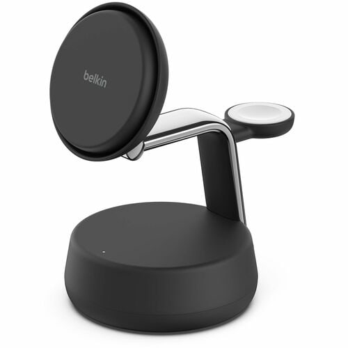 Belkin UltraCharge Pro Induction Charger - Black - For iPhone - Input connectors: USB - Magnetic, Qi2 Certified, Adjustabl