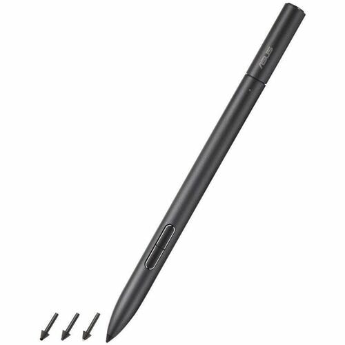 Asus SA203H-BK Bluetooth Stylus - 1 - Active - Replaceable Stylus Tip - Plastic, Metal - Black - Notebook, Tablet Device S