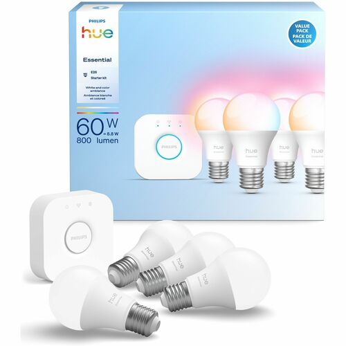 Philips Hue Essential A19 Starter Kit - 4 Pack