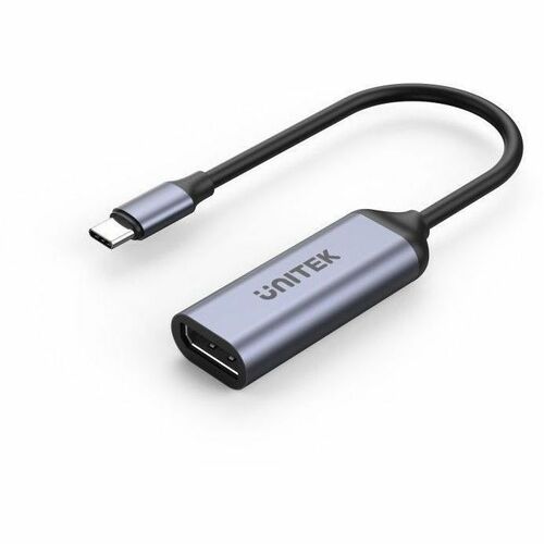 Unitek A/V Adapter - 1 - 1x Displayport 1.4 Digital Audio/Video - Female - 1x USB Type C - Male - 7680 x 4320 Supported - 