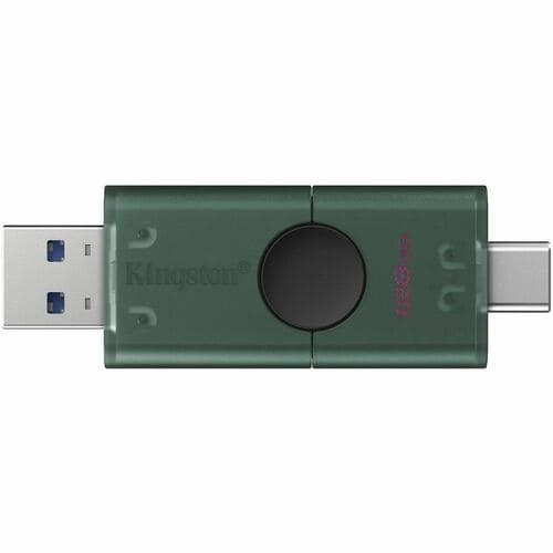 Kingston DataTraveler Duo 128GB USB 3.2 (Type A + Type C) Gen 1 On-The-Go Flash Drive - 128 GB - USB 3.2 (Gen 1) Type A, U