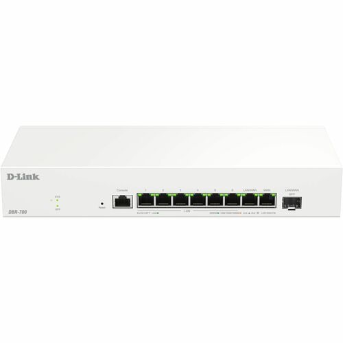 Routeur D-Link DBR-700 - 8 Ports - 7 RJ-45 Port(s) - 1 WAN Port(s) - 1 SFP Logements - 2.5 Gigabit Ethernet