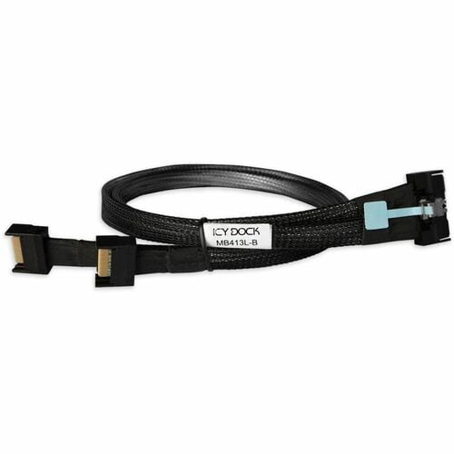 Icy Dock MCIO 8i SFF-TA-1016 to 2x MCIO 4i SFF-TA-1016 Cable - 0.5M - 1.64 ft MCIO Data Transfer Cable for NVMe Controller