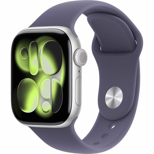 Watch Series 11 GPS 42mm Silver Aluminium Case with Purple Fog Sport Band - M/L