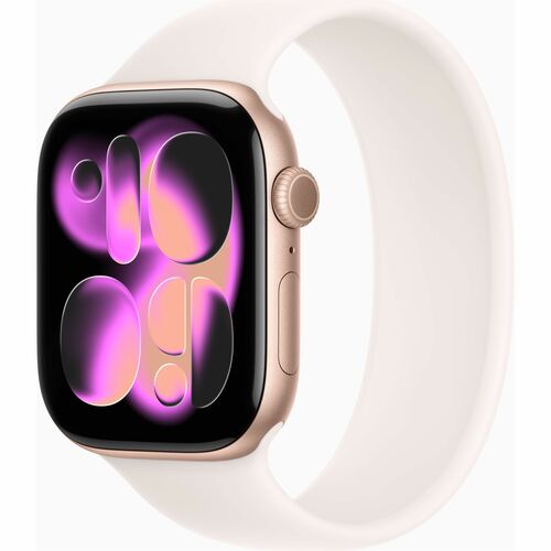 Watch Series 11 GPS 46mm Rose Gold Aluminium Case with Light Blush Sport Band - S/M