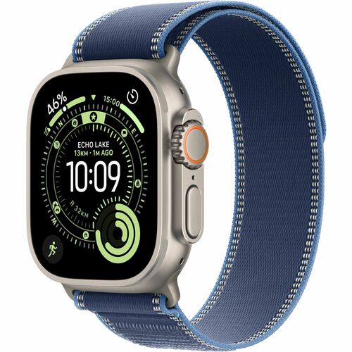 Apple Watch Ultra 3�GPS + Cellular�49mm�Natural Titanium Case with Blue/Bright Blue Trail Loop - S/M