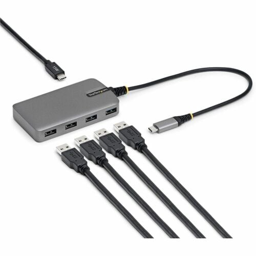 StarTech.com USB Hub - USB 3.2 (Gen 1) Type C - 640 MB/s - Desktop, Notebook, Flash Drive - Portable - Space Gray - UASP S