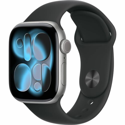 Apple Watch Series 11 Smart Watch - 46 mm Case Height - 39 mm Case Width - Space Gray Case Color - Black Band Color - Alum