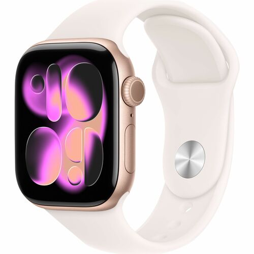 Apple Watch Series 11 Smart Watch - 46 mm Case Height - 39 mm Case Width - Rose Gold Case Color - Light Blush Band Color -
