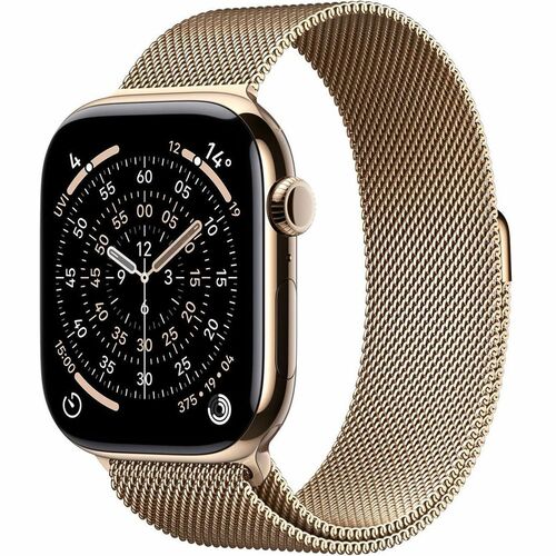 Apple Watch Series 11 Smartwatch - 46 mm Case Height - 39 mm Case Width - Golden Tasche, Farbe - Golden Band Color - Titan