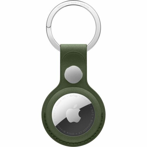 Apple AirTag, Key Schlüsselring - Feingewebt, Edelstahl, Micro-Twill - Moos - Durable