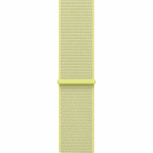 Apple 46mm Neon Yellow Sport Loop - Adjustable - One Size - Hook & Loop Attachment - Neon Yellow - Nylon Weave, Spandex, P