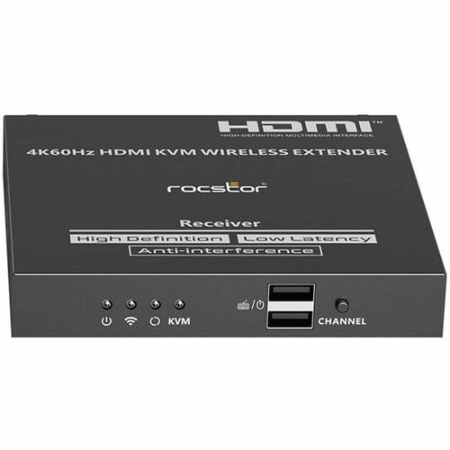 Rocstor TrueReach TR22 KVM Extender Receiver - 164.04 ft Range - 4096 x 2160 Maximum Video Resolution - 5 V DC Input Voltage