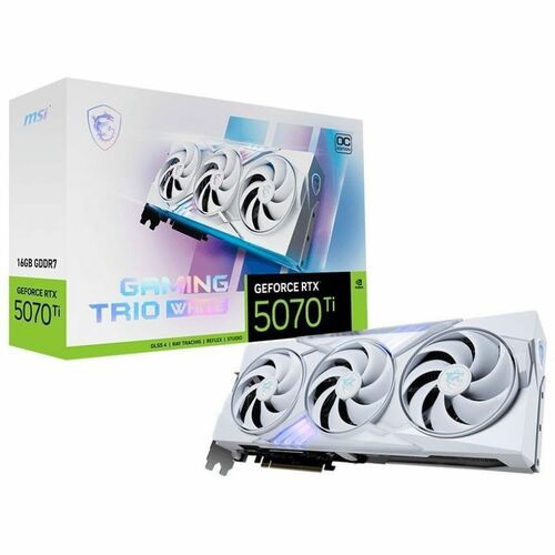 MSI NVIDIA GeForce RTX 5070 Ti Graphic Card - 16 GB GDDR7 - 7680 x 4320 - 2.58 GHz Boost Clock - 256 bit Bus Width - PCI E
