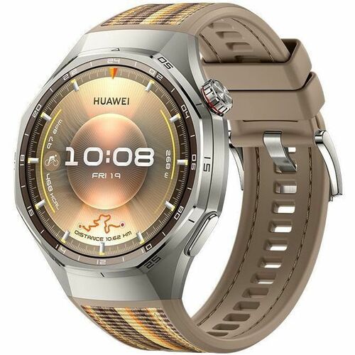 Huawei WATCH GT 6 Pro Smart Watch - 45.60 mm Case Height - 45.60 mm Case Width - Brown Body Color - Brown Band Color - Tit