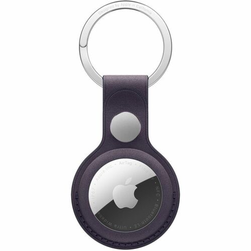 Apple AirTag, Key Key Ring - FineWoven, Stainless Steel - Midnight Purple - Durable