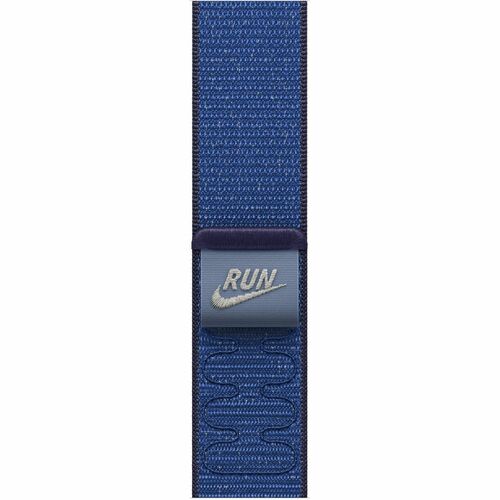 Apple Adjustable Smartwatch Band - One Size - Hook & Loop Attachment - Blue Ribbon - Polyester