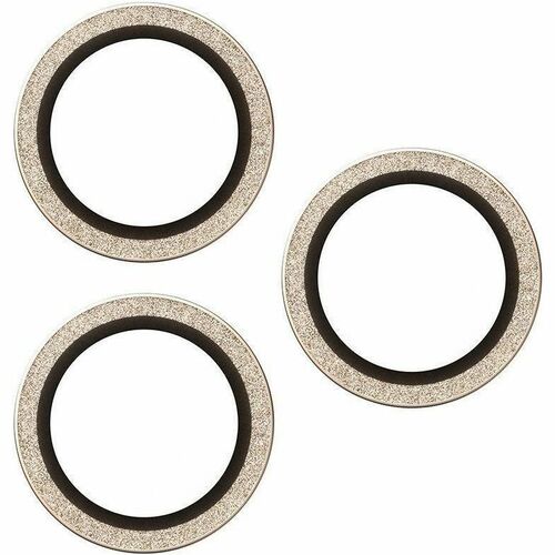 PanzerGlass Hoops Camera Lens Protector - Glitter Gold - Glass, Silicone