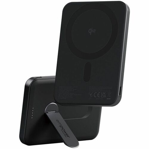 PanzerGlass empower Power Bank - Space Black - For iPhone, Qi-enabled Device - 5000 mAh - 20 W - USB Type-C Connector - Qi