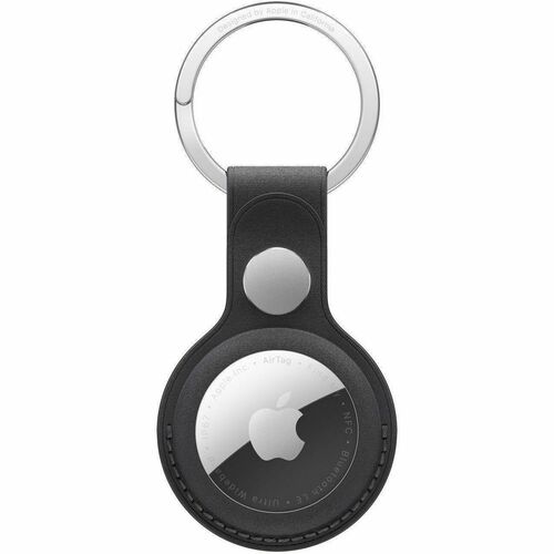 Apple AirTag, Key Key Ring - FineWoven, Stainless Steel - Black - Durable, Secure