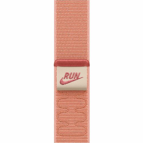 Apple Adjustable Smartwatch Band - One Size - Hook & Loop Attachment - Alpenglow Pink - Nylon, Polyester