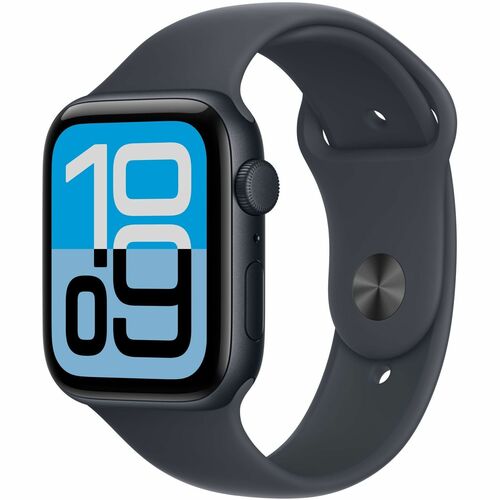 Apple Watch SE 3 Smart Watch - 44 mm Case Height - 38 mm Case Width - Midnight Case Color - Midnight Band Color - Aluminiu