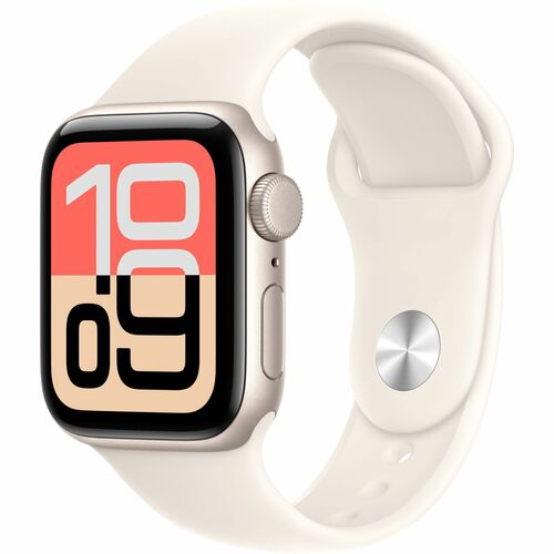 Apple Watch SE 3 Smart Watch - 40 mm Case Height - 34 mm Case Width - Starlight Case Color - Starlight Band Color - Alumin