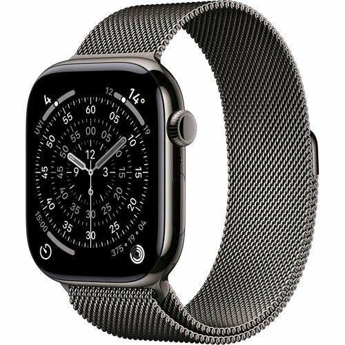 Apple Watch Series 11 Smart Watch - Slate Case Color - Slate Band Color - Titanium Case Material - Wireless LAN - 4G - LTE