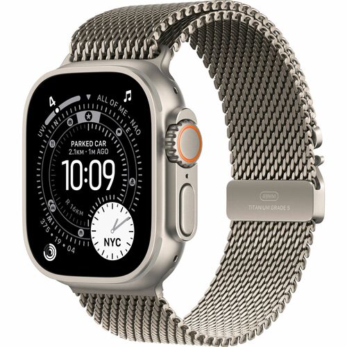 Apple Watch Ultra 3 Smart Watch - 49 mm Case Height - 44 mm Case Width - Natural Case Color - Natural Band Color - Titaniu