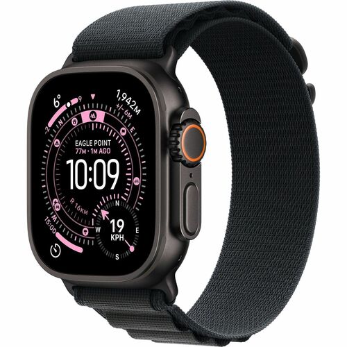 Apple Watch Ultra 3 Smart Watch - 49 mm Case Height - 44 mm Case Width - Black Case Color - Black Band Color - Titanium Ca