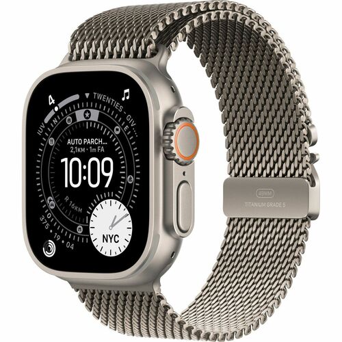 Apple Watch Ultra 3 Smart Watch - 49 mm Case Height - 44 mm Case Width - Natural Case Color - Natural Band Color - Titaniu