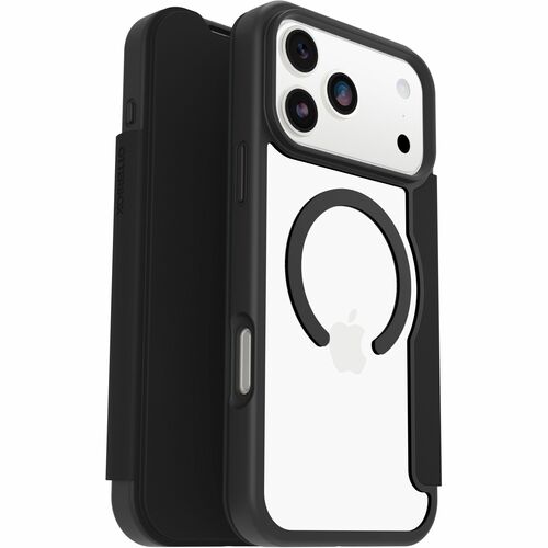 OtterBox React Carrying Case (Folio) Apple iPhone 17 Pro Max Smartphone - Black Crystal (Clear/Black) - Drop Resistant, Sc