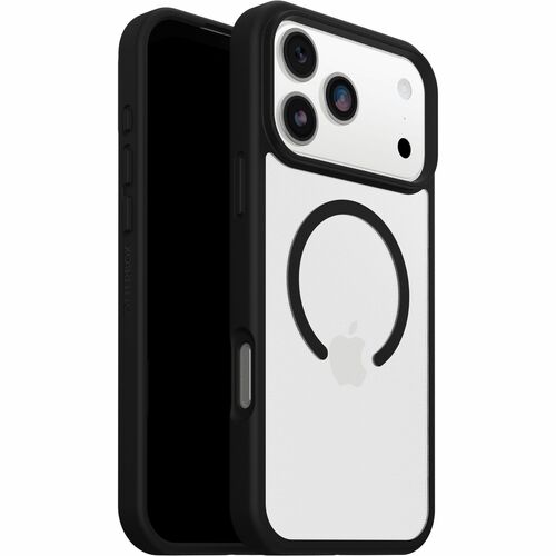 OtterBox React Case for Apple iPhone 17 Pro Max Smartphone - Textured Edges - Black Crystal (Clear/Black) - Retail - Scrat