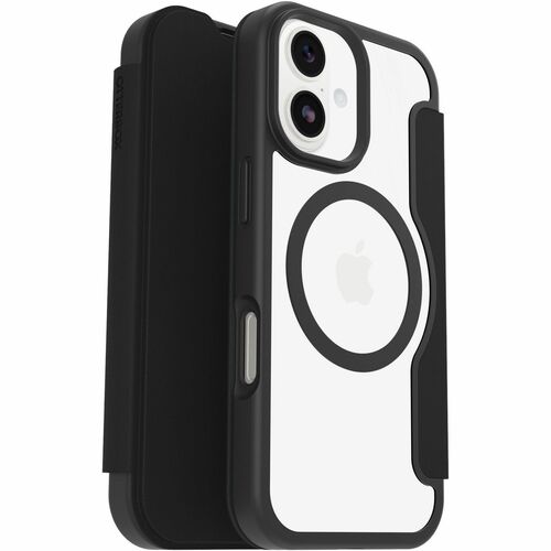 OtterBox React Carrying Case (Folio) Apple iPhone 17 Smartphone - Black Crystal (Clear/Black) - Drop Resistant, Scrape Res