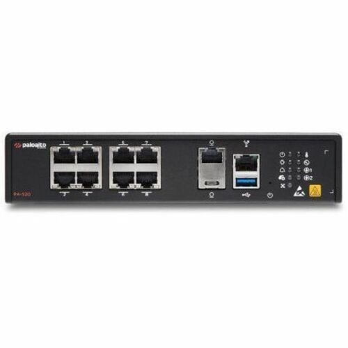 Palo Alto PA-520 Network Security/Firewall Appliance - AI-powered Security - 8 Port - Gigabit Ethernet - 2.80 Gbit/s Firew