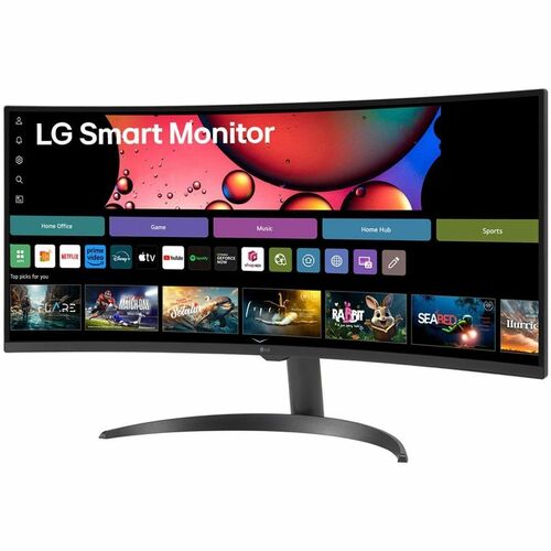 Monitor LCD inteligente LG 34SR60QC-B 34" (86.4cm) Class UW-QHD Pantalla curva - 21:9 - 34" (86.4cm) Viewable - Vertical A