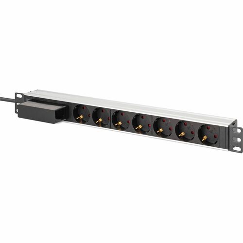 Digitus PDU - Basis - 7 x Wechselstrom - 230 V AC Eingang - Überlastungsschutz, Kurzschlussschutz - 1U - 1,80 m Kabellänge