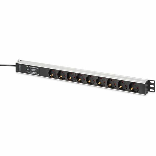 Digitus PDU - Basis - CEE 7/7 (SCHUKO) - 9 x DIN 49440 - 16 A - 230 V AC Eingang - Überspannung, EMI-Filter, Überspannungs