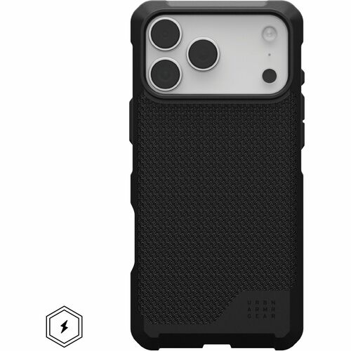 Urban Armor Gear Metropolis LT Rugged Case for Apple iPhone 17 Pro Max Smartphone - Kevlar Black - Bump Resistant, Drop Re