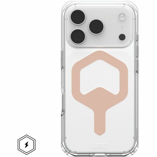 Urban Armor Gear Plyo Case for Apple iPhone 17 Pro Smartphone - Ice/Rose Gold - Drop Resistant, Impact Resistant, Scratch 