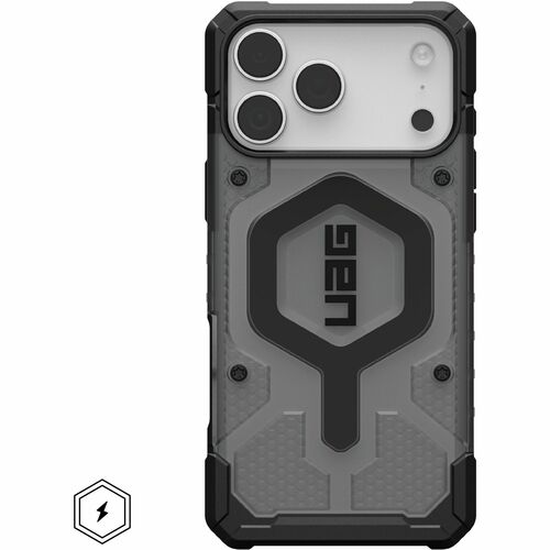 Urban Armor Gear Pathfinder Clear Case for Apple iPhone 17 Pro Max Smartphone - Hex - Ash, Black - Drop Resistant, Impact 