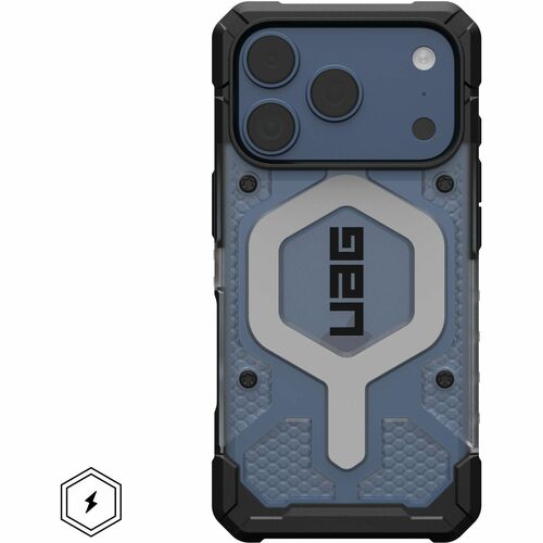 Urban Armor Gear Pathfinder Clear Case for Apple iPhone 17 Pro Smartphone - Hex - Ice/Silver - Drop Resistant, Impact Resi