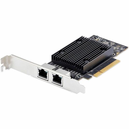 StarTech.com 2-Port PCIe 10Gb Ethernet Network Card, Dual RJ45 10GBase-T/Gigabit, Broadcom BCM57416 Chipset, NIC Card, Win