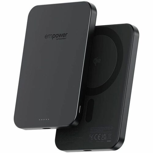 PanzerGlass empower Power Bank - Space Black - For iPhone - 5000 mAh - 20 W - USB Type-C Connector - 1 x USB - Compact, Qi