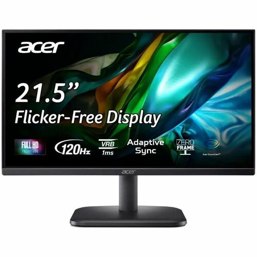 Acer EK220Q J0 22" (55.9 cm) Class LCD Monitor - 16:9 - Black - 21.5" (54.6 cm) Viewable - 250 cd/m² - 1 ms - HDMI - VGA