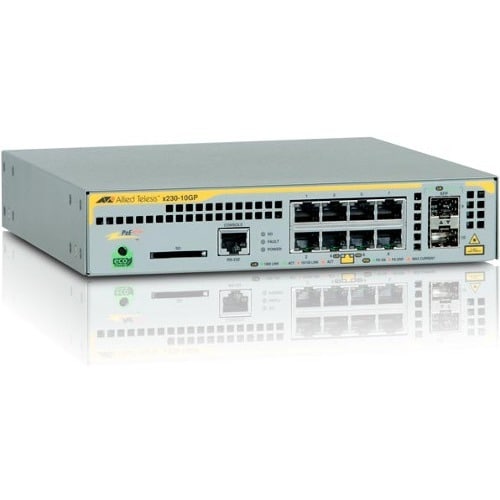 Allied Telesis x230 AT-X230-10GP 8 Ports Manageable Ethernet Switch - Gigabit Ethernet - 10/100/1000Base-T, 1000Base-X - 2