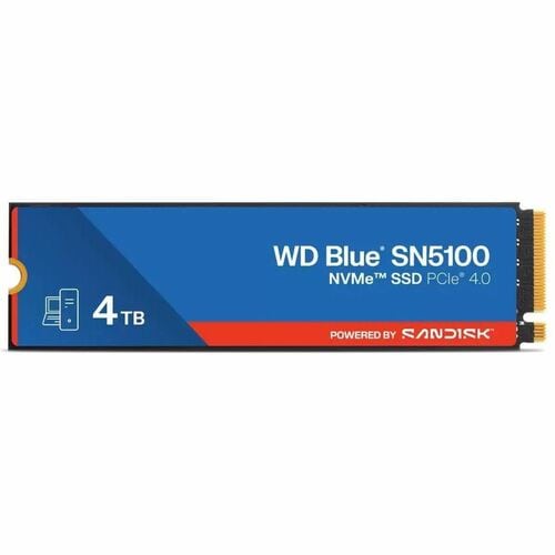 WD Blue SN5100 WDS400T5B0E-00CPE0 4 TB Solid State Drive - M.2 2280 Internal - PCI Express NVMe (PCI Express NVMe 4.0) - 1